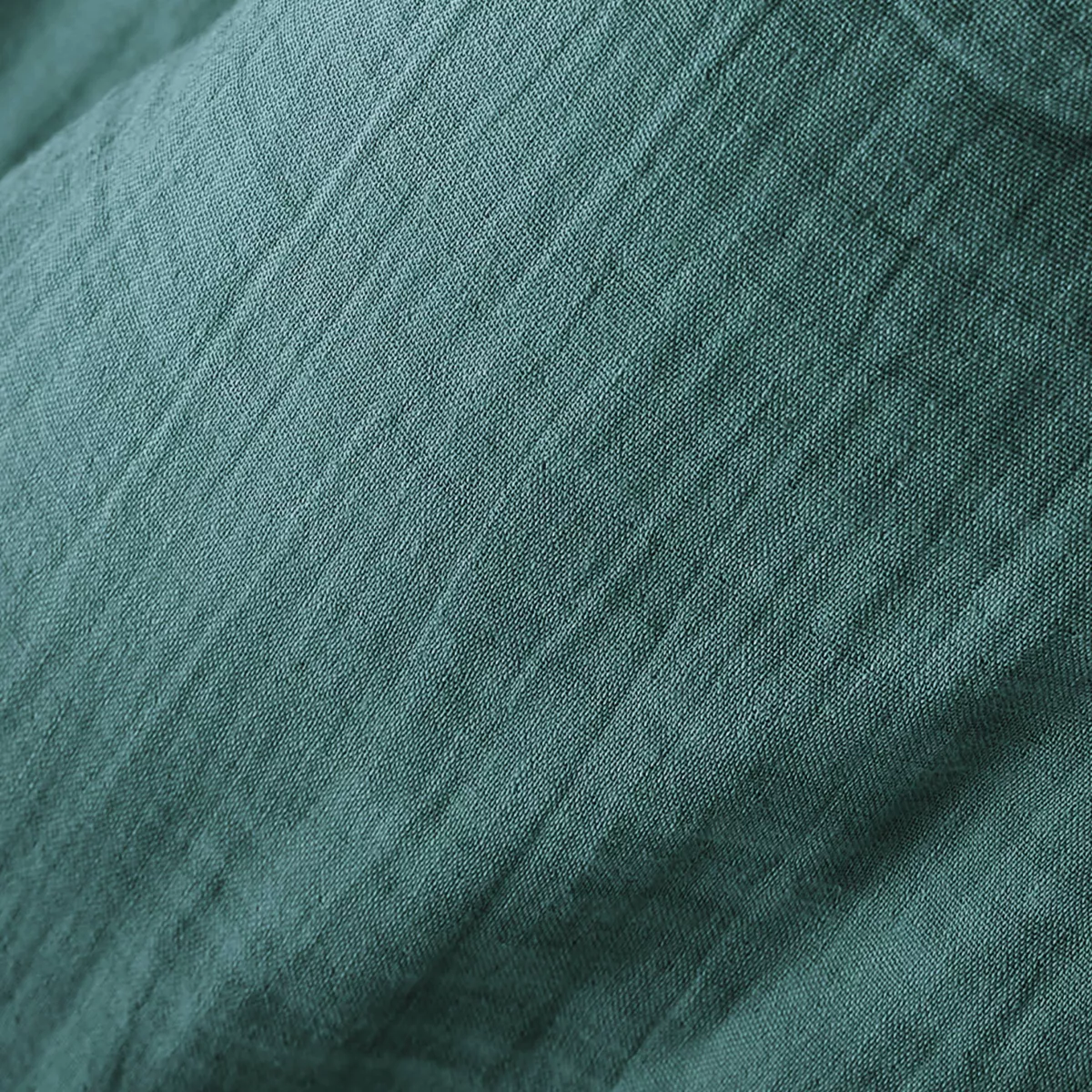 Drap housse gaze de coton (180 cm) Gaïa Bleu canard 2