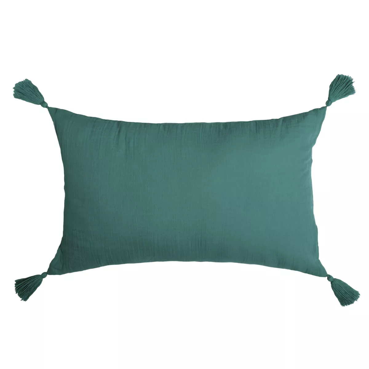 Cojín rectangular en gasa de algodón (40 x 60 cm) Gaïa Azul trullo