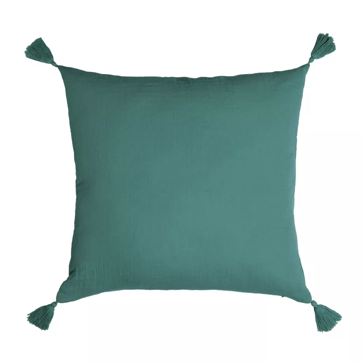 Cuscino quadrato in garza di cotone (60 x 60 cm) Gaïa Blu scuro