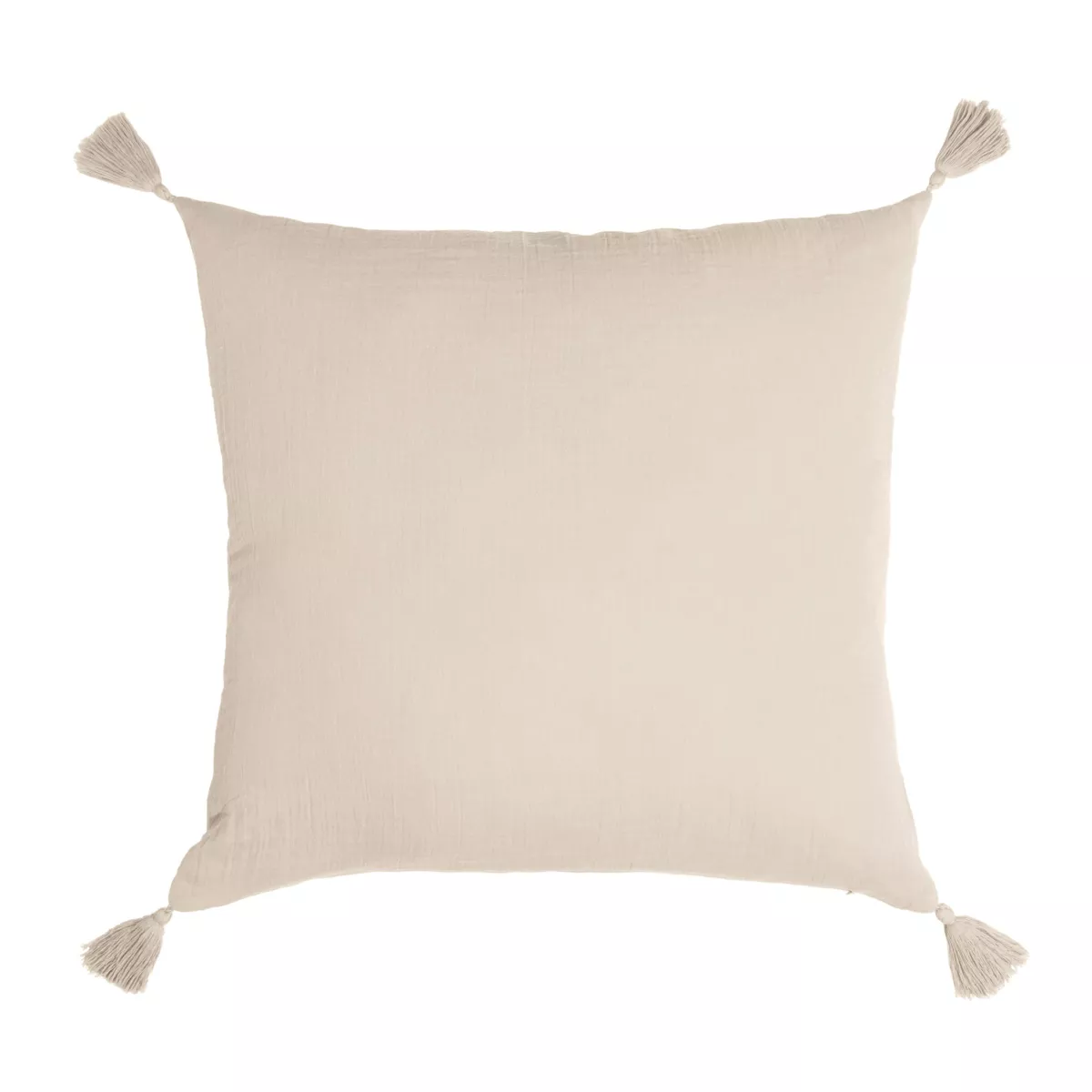 Quadratisches Musselin-Kissen (40 x 40 cm) Gaïa Beige