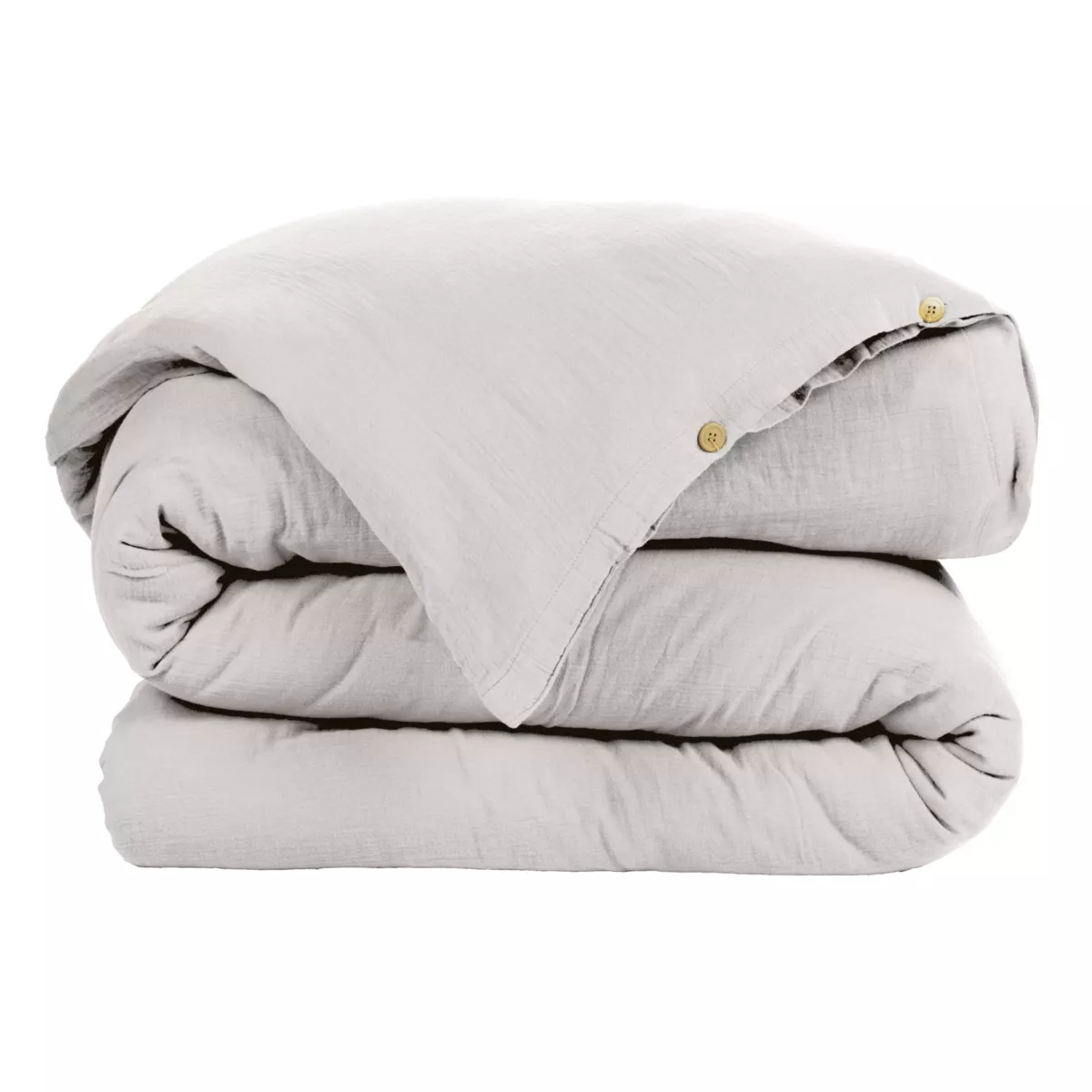 Funda Nórdica en gasa de algodón (140 cm) Gaïa Gris nube 3