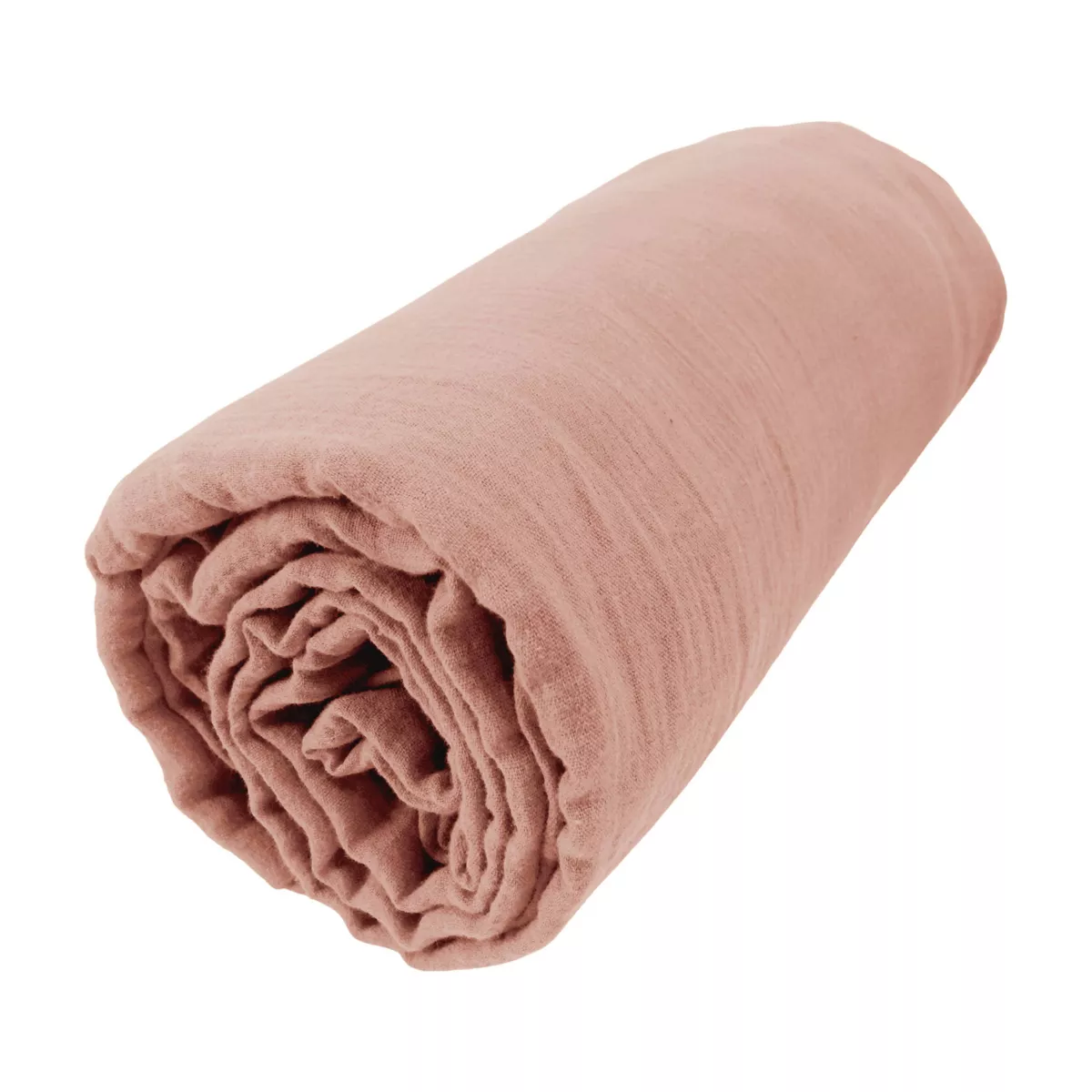 Lenzuolo con angoli di cotone (140 x 200 cm) Gaïa Rosa pesca