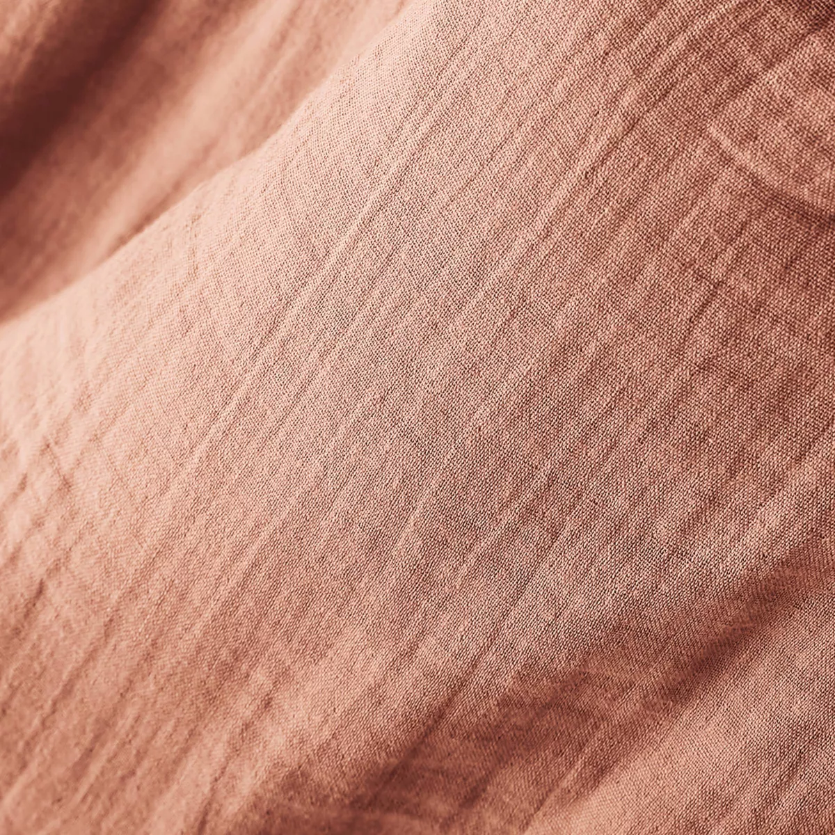 Tenda in  garza di cotone a passanti nascosti (140 x 240 cm) Gaïa Rosa pesca