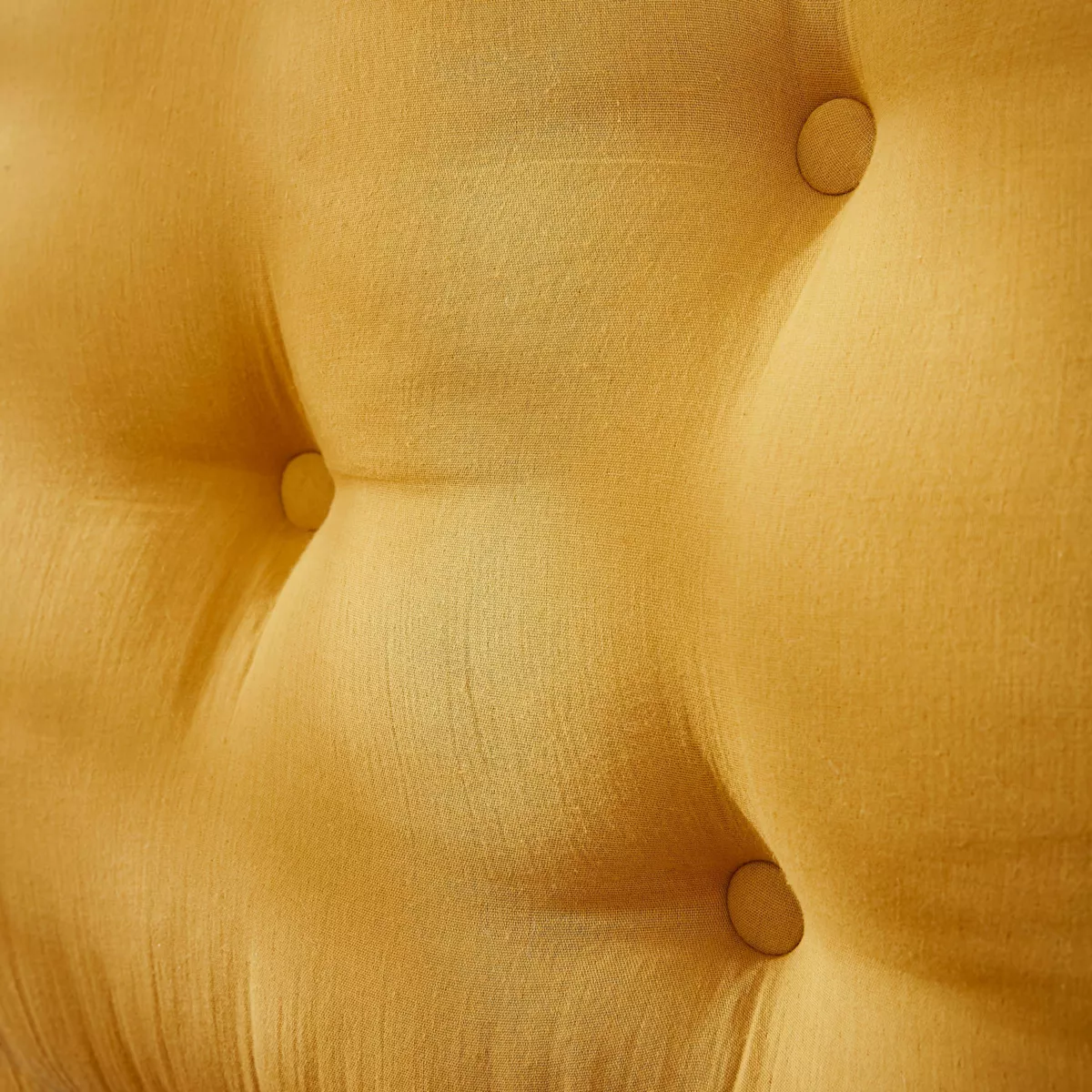 Testata letto garza di cotone (80 cm) Gaïa Giallo zafferano 3