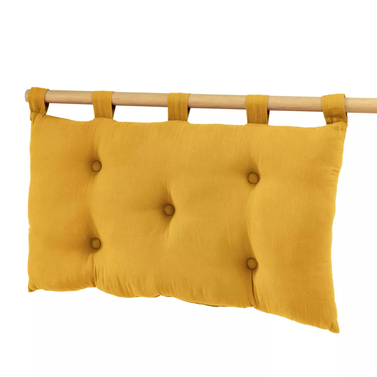 Testata letto garza di cotone (80 cm) Gaïa Giallo zafferano 4