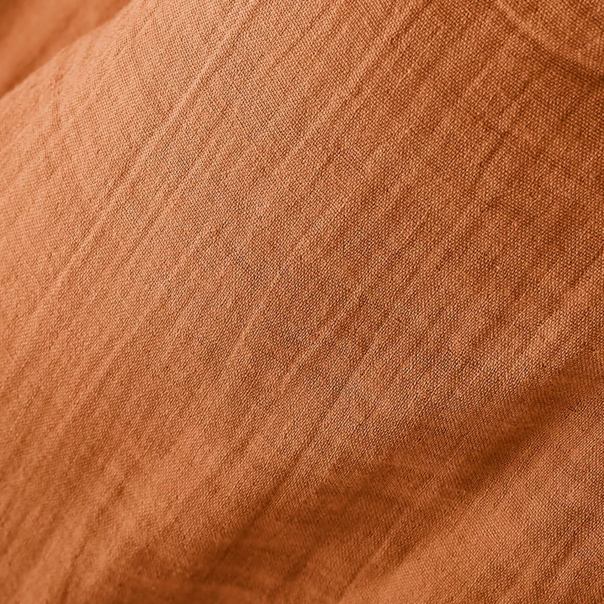 Drap housse gaze de coton (160 x 200 cm) Gaïa Abricot