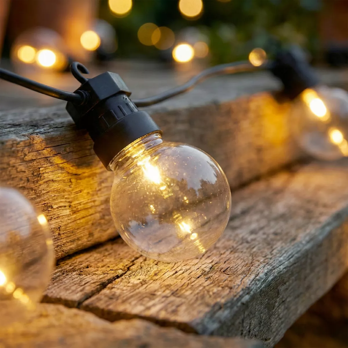 Ghirlanda luminosa collegabile giardino 9,5 m 20 LED Guinguette Garden Bianco caldo
