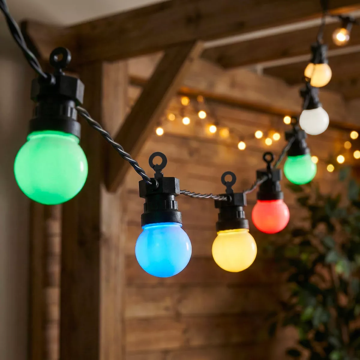 Ghirlanda luminosa solare da giardino 10 LED (4,5 m) Festa estiva Multicolore
