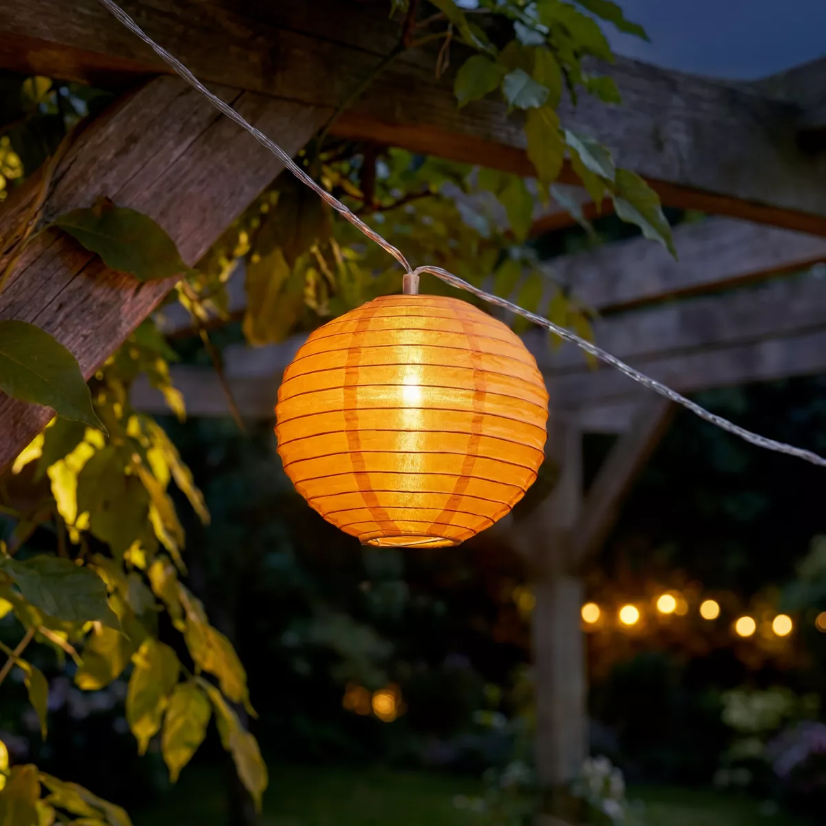 Luminaria da esterno a batteria con 10 LED (2,7 m) Lanterne cinesi Multicolore