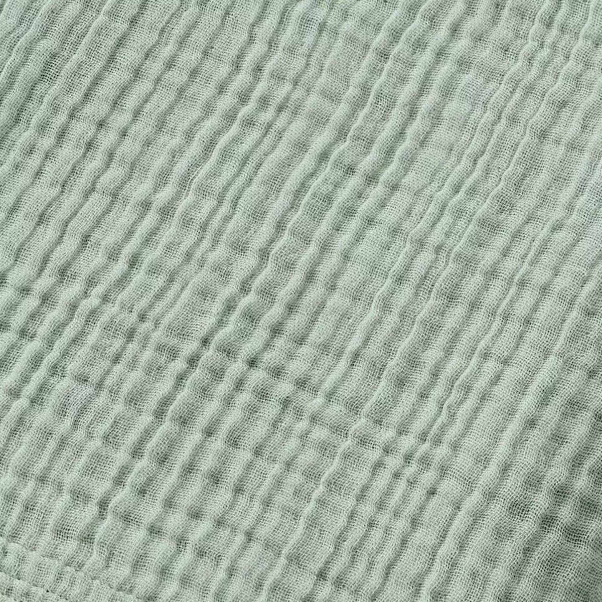 Poncho adulte gaze de coton L/XL Gaïa Vert eucalyptus