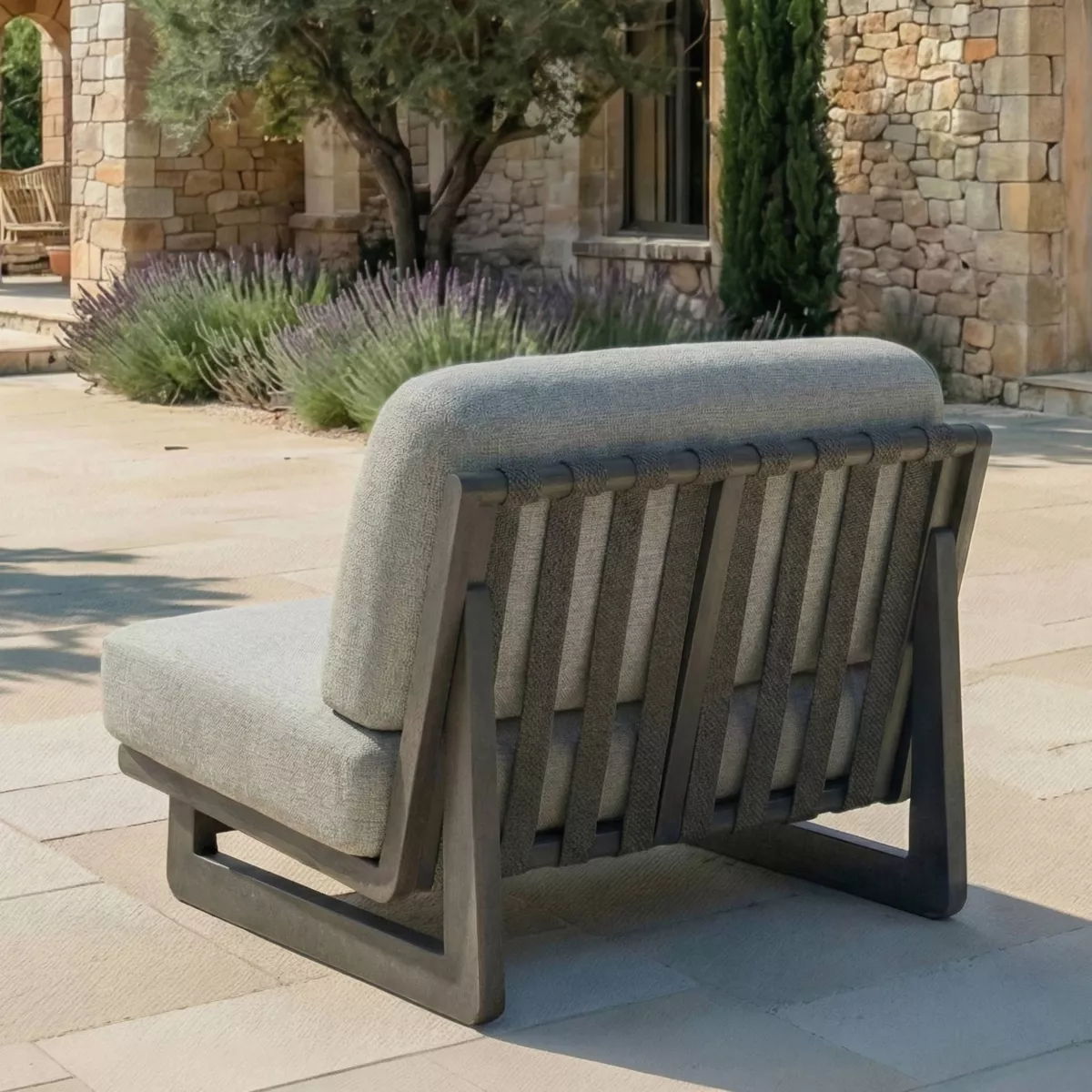 Salon de jardin en aluminium 2 places 3 pcs Long Beach Gris anthracite et taupe