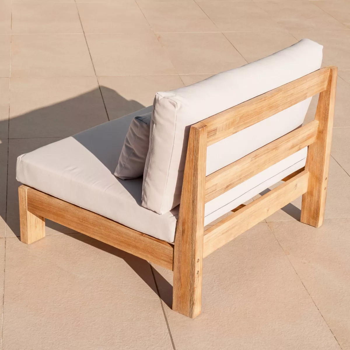Salon de jardin en bois d'acacia 8 places 5 pcs Borneo Sable