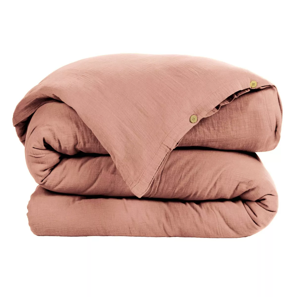 Bettbezug aus Baumwoll-Gaze (140 cm) Gaïa Rosa
