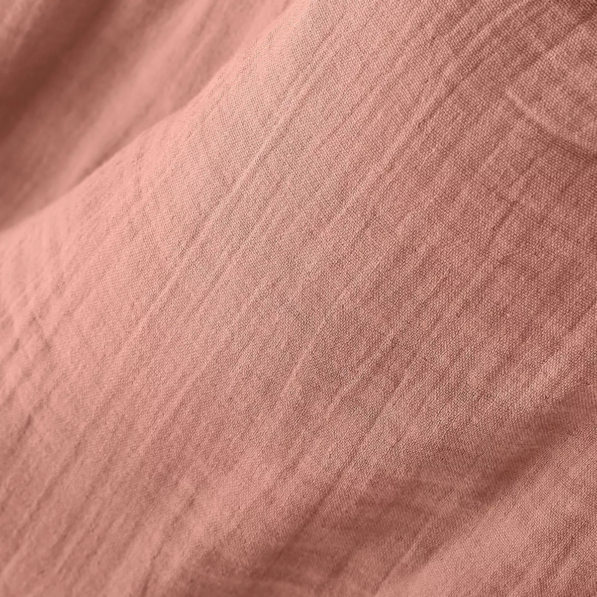 Taie de traversin gaze de coton (L185 cm) Gaïa Rose pêche 2