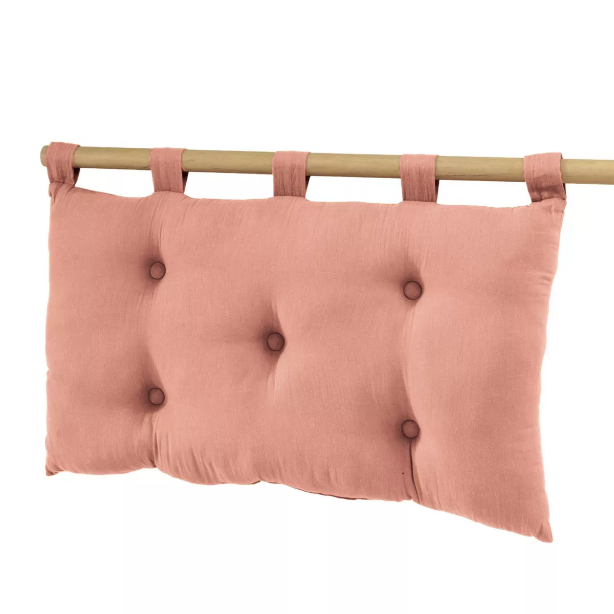 Tête de lit gaze de coton (80 cm) Gaïa Rose pêche