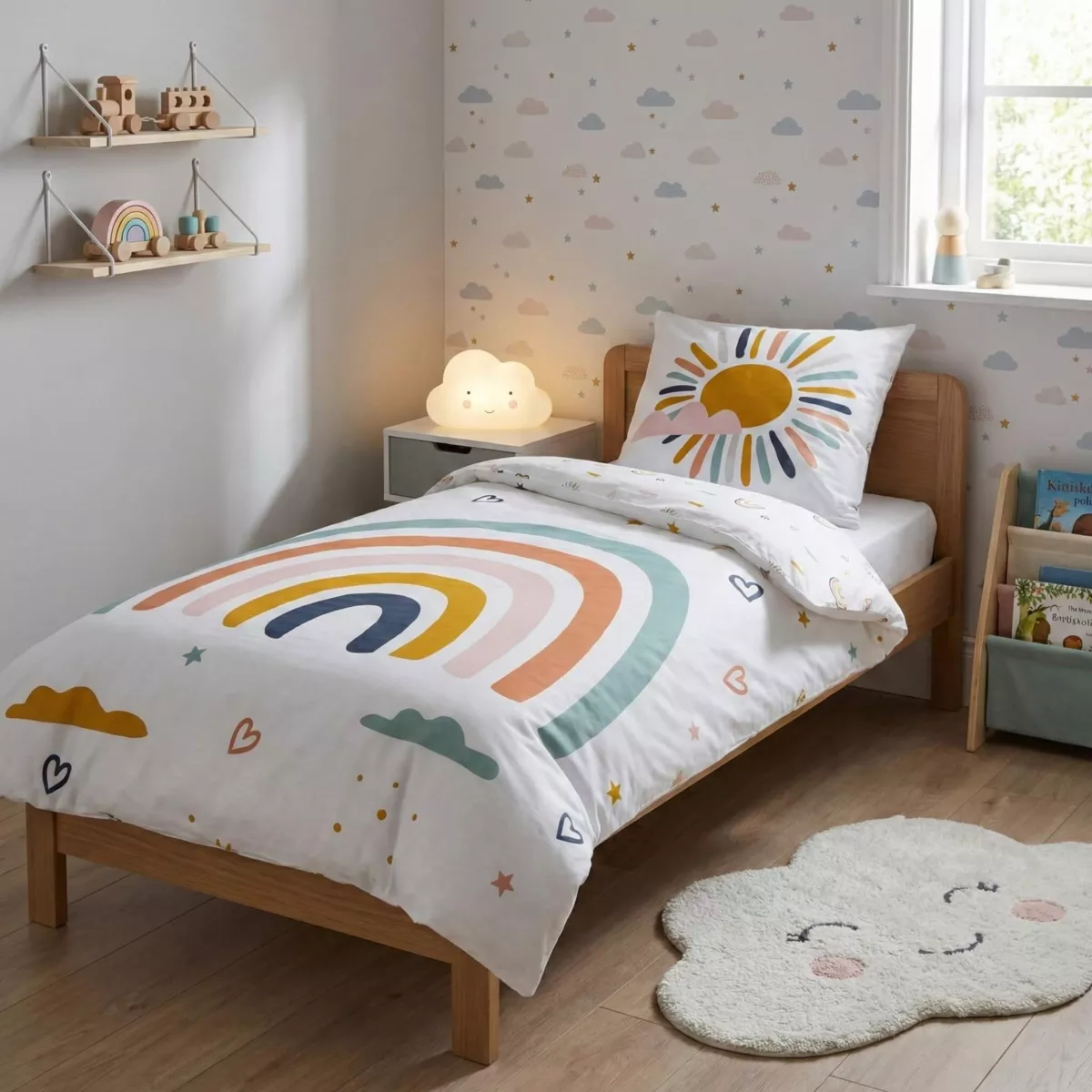 Dekbedovertrek met één kussensloop katoen (140 x 200 cm) Arc-en-ciel Meerkleurig