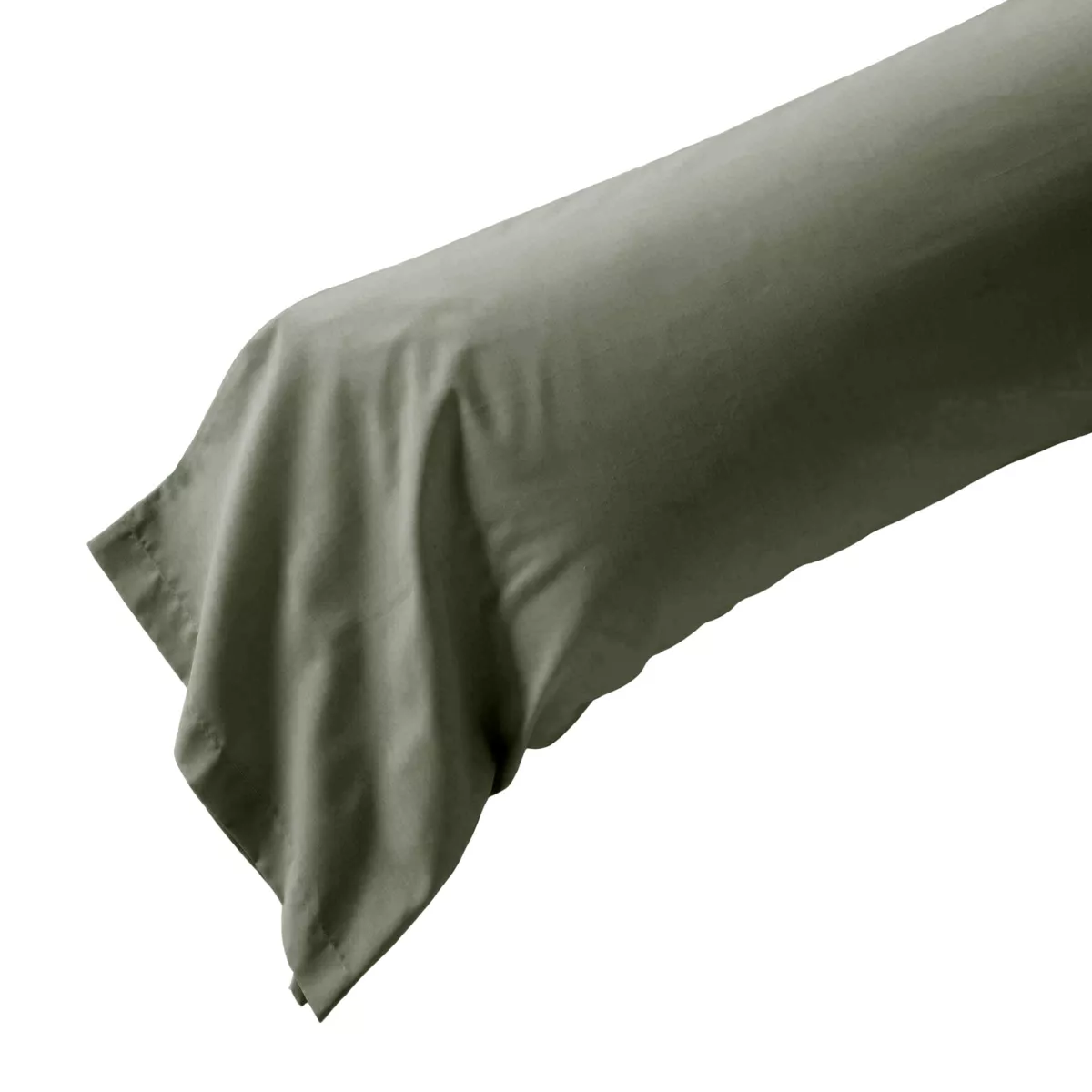 Federa per cuscino a rullo in percalle di cotone (L185 cm) Diane Verde Rosmarino