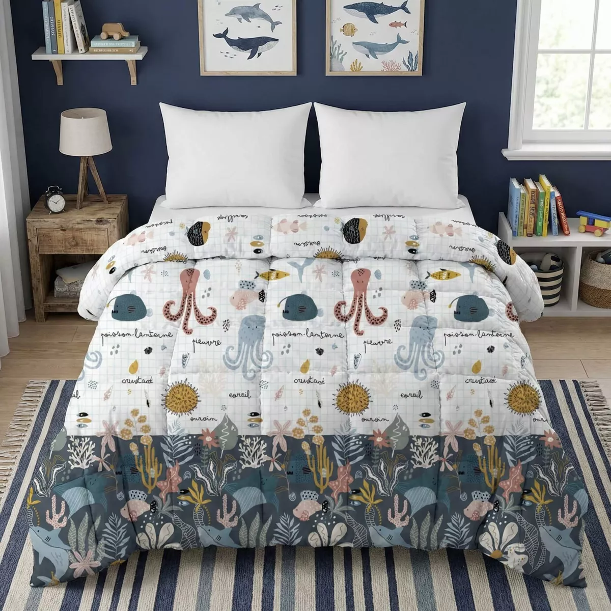 Couette imprimée enfant (260 x 240 cm) Octopia Multicolore