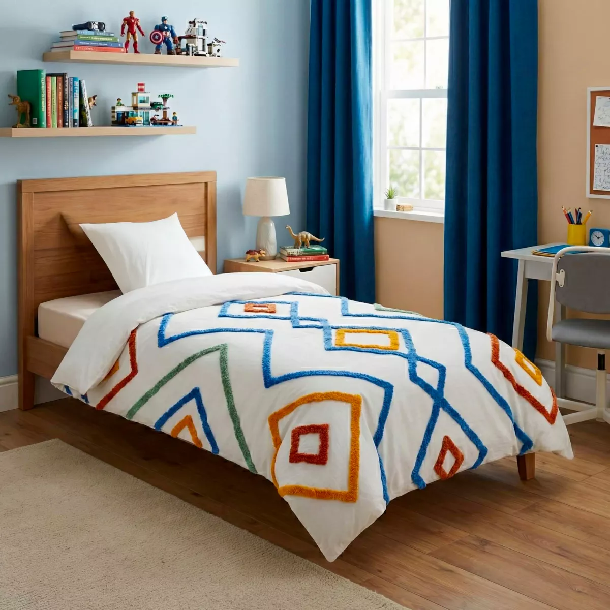 Funda de edredón y una funda de almohada infantil de algodón (140 x 200 cm) Marrakech Multicolor