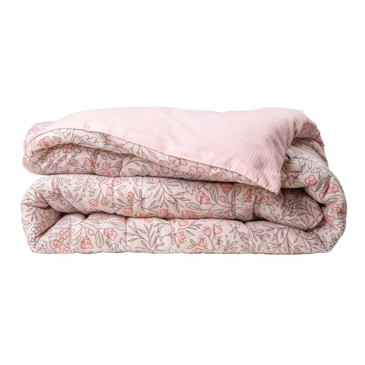 Couette imprimée enfant et une taie coton (140 x 200 cm) Pimprenelle Rose