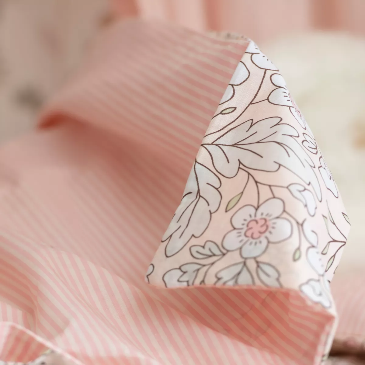 Completo lenzuola per bambini con 1 federa in cotone (140 x 200 cm) Pimprenelle Rosa