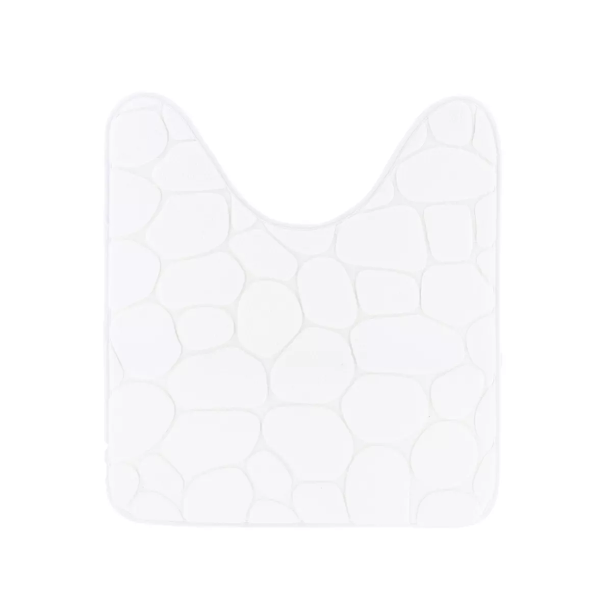 Tappeto per wc sagomato in memory foam (45 x 50 cm) Galeo Bianco