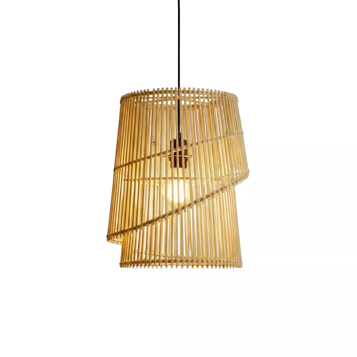Sospensione luminosa design in bambù (H36 cm) Alicante Naturale