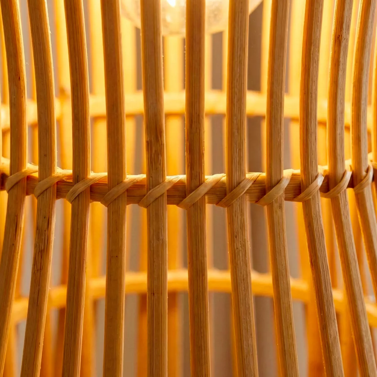 Suspension lumineuse en bambou (H52 cm) Morok Naturel