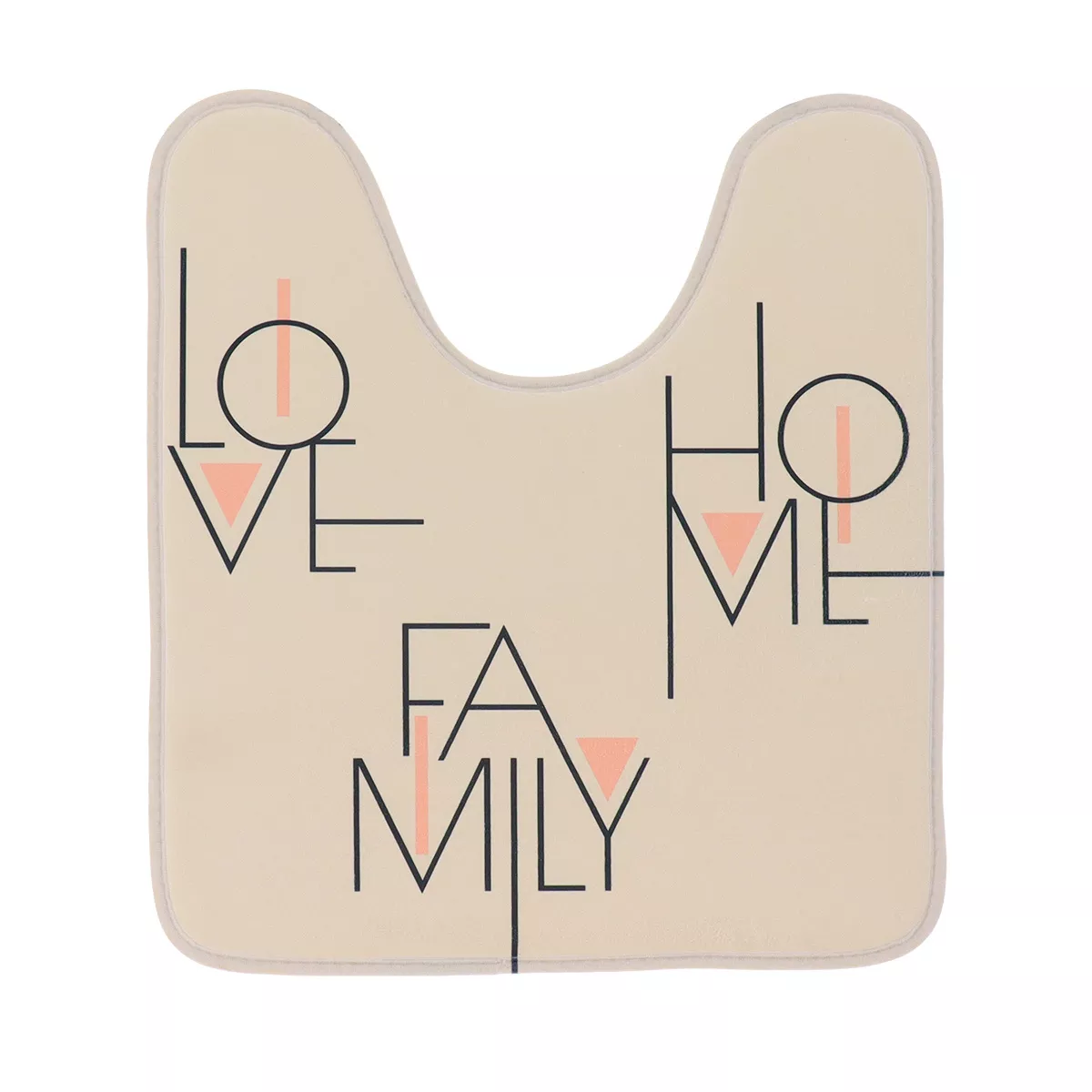 Tappeto per wc in microfibra (45 x 50 cm) Minimalist Beige grigio