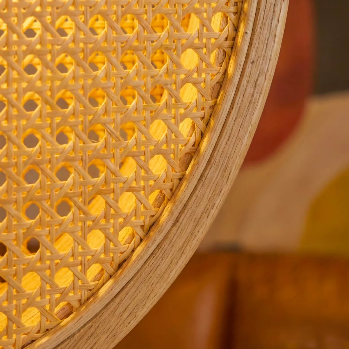 Suspension lumineuse ronde en bambou (D40 cm) Oraya Naturel