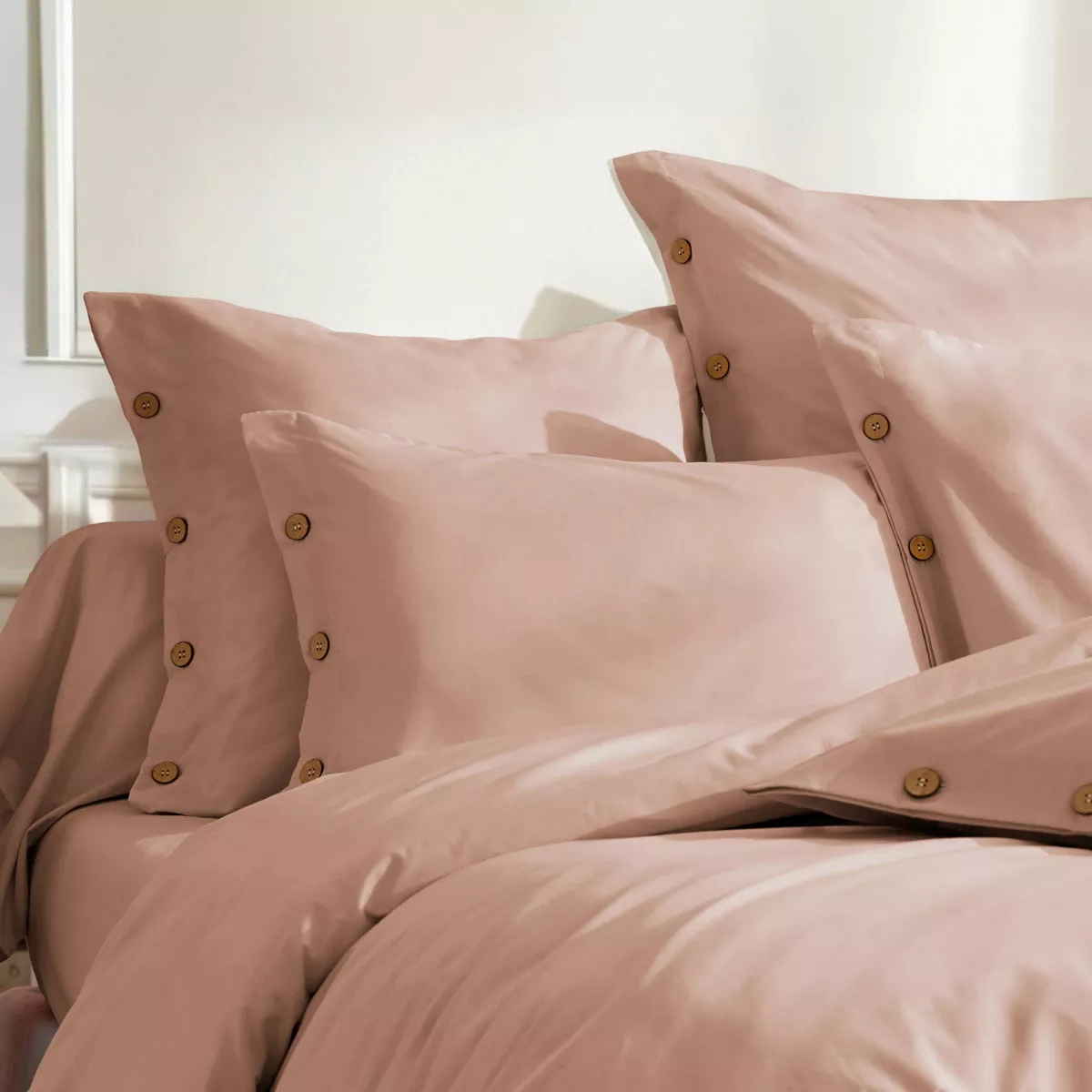 Copripiumino in percalle di cotone (280 x 240 cm) Diane Rose Blush