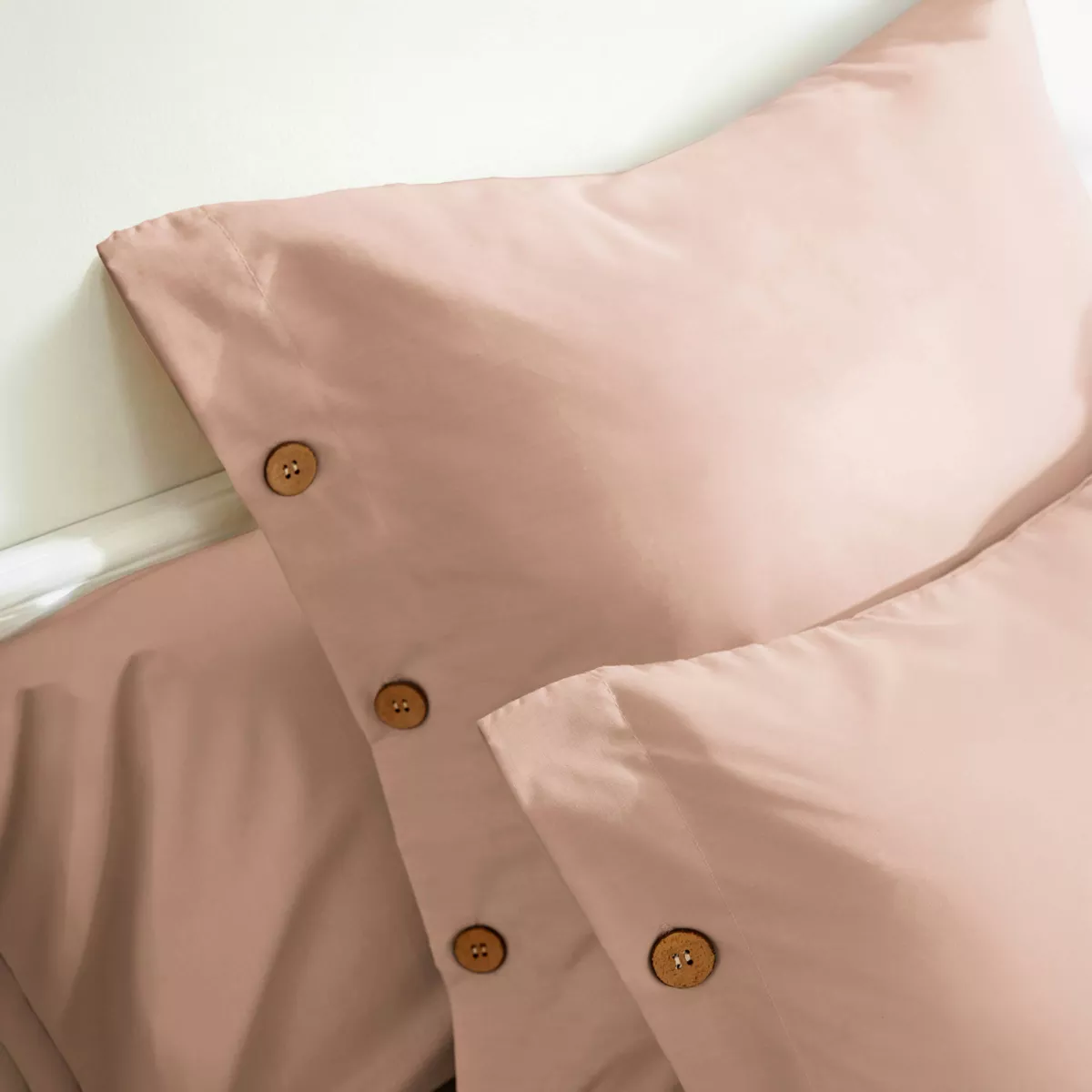 Federa rettangolare in percalle di cotone (50 x 80 cm) Diane Rose Blush