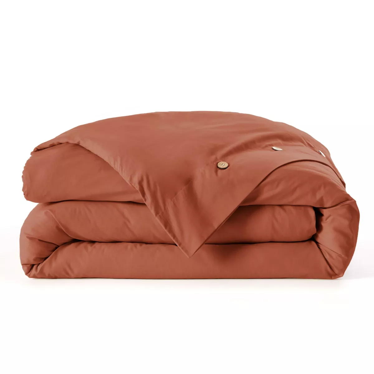 Copripiumino in percalle di cotone (240 x 220 cm) Diane Terracotta
