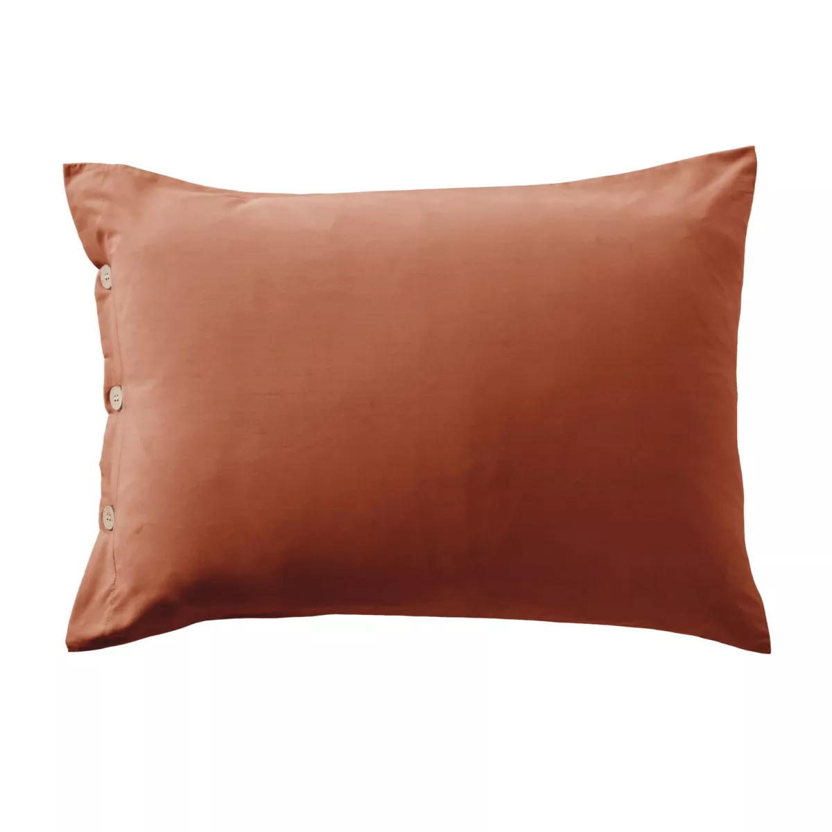 Federa rettangolare in percalle di cotone (50 x 80 cm) Diane Terracotta