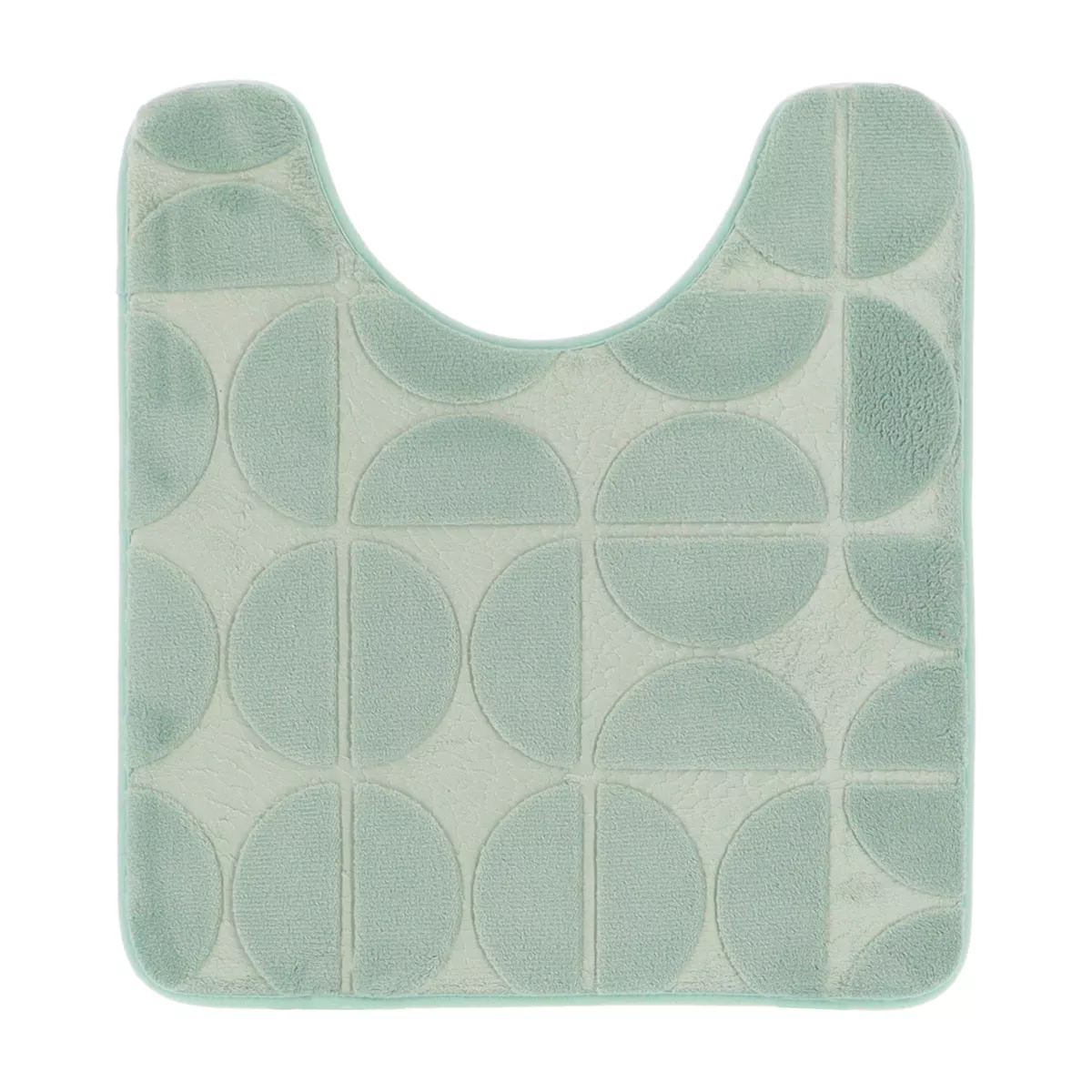 Tappeto per wc con memoria di forma (45 x 50 cm) Motivo Verde eucalipto