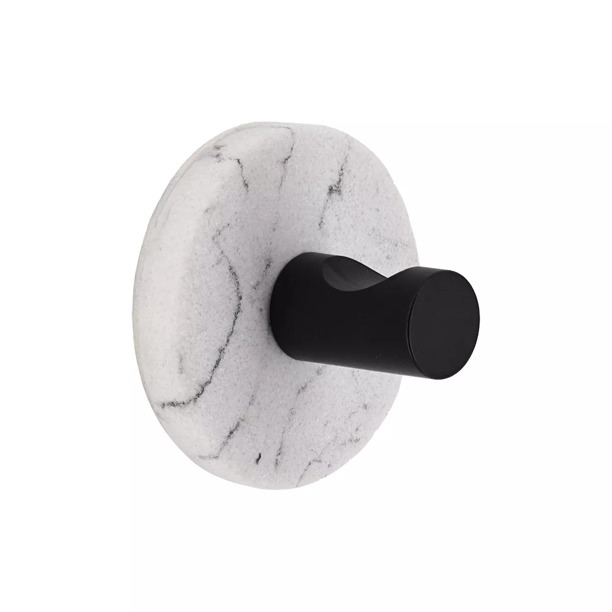 Gancio adesivo singolo effetto marmo Sema Grigio
