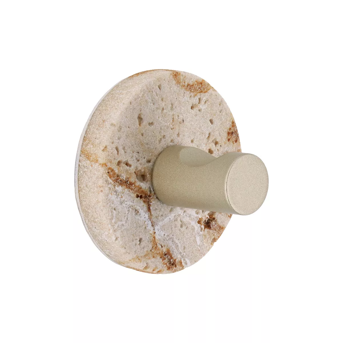 Gancio adesivo singolo effetto travertino Lina Beige