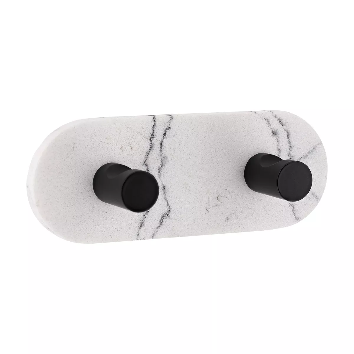 Gancio doppio adesivo effetto marmo Sema Grigio