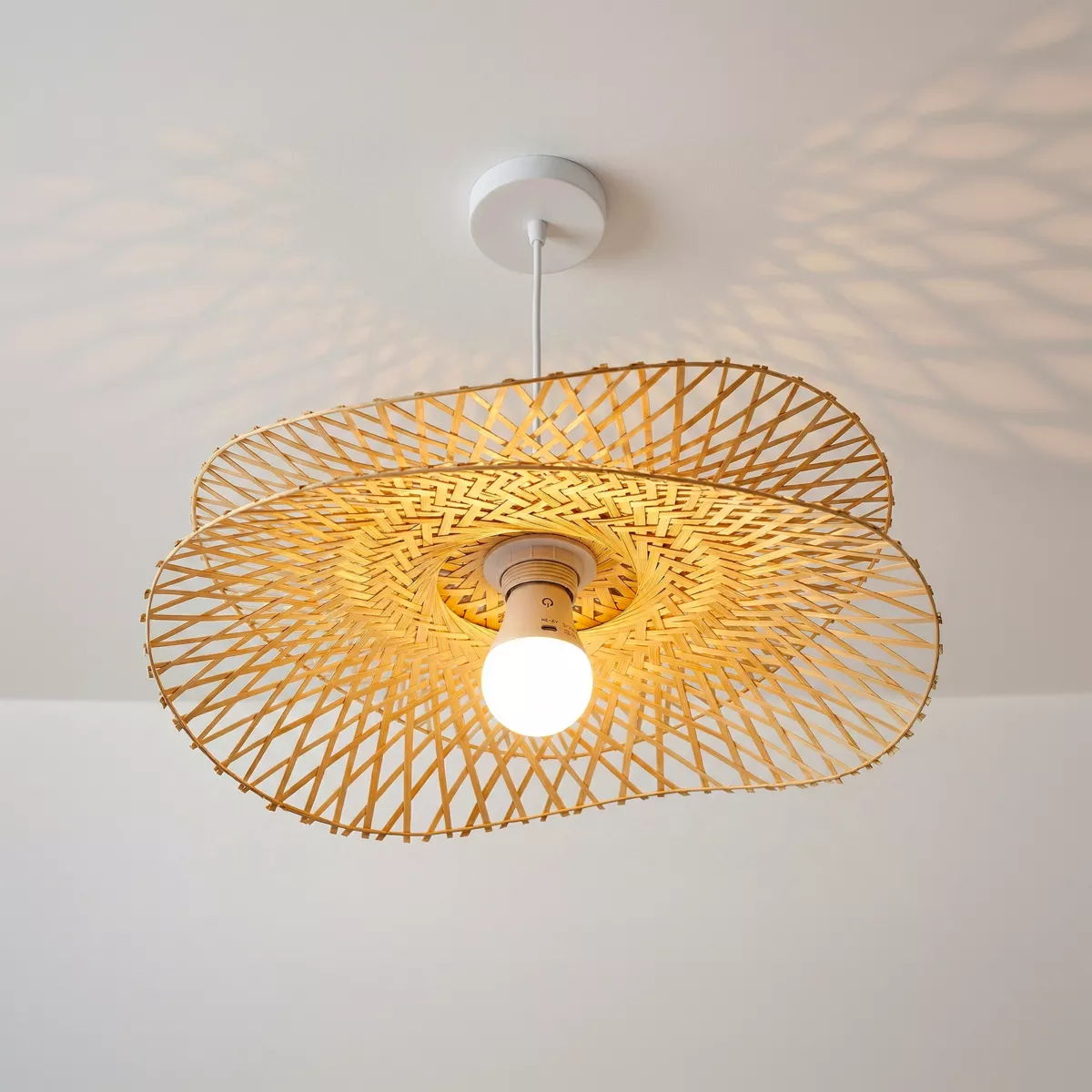 Lampada a sospensione in bambù (D55 cm) Mérida  Naturale