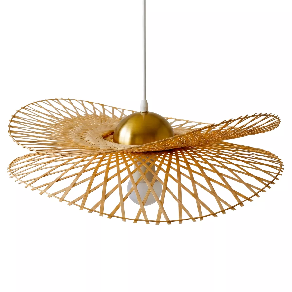 Lampada a sospensione in bambù (D75 cm) Mérida Naturale