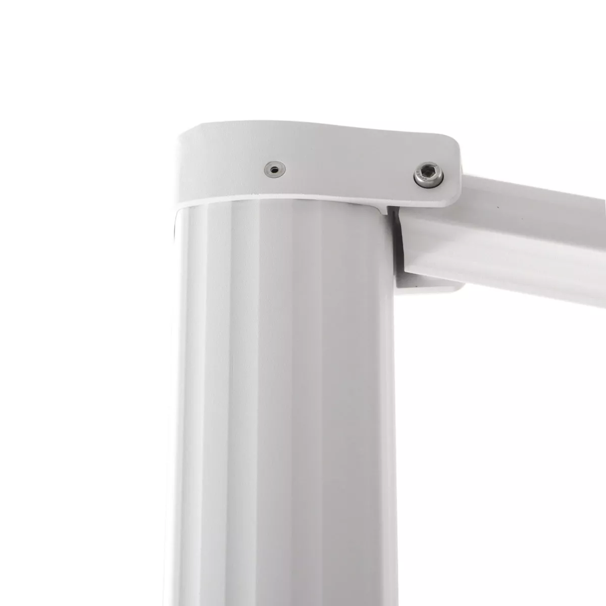 Parasol déporté carré aluminium avec pied (3 x 3 m) Elyra Blanc et Terracotta