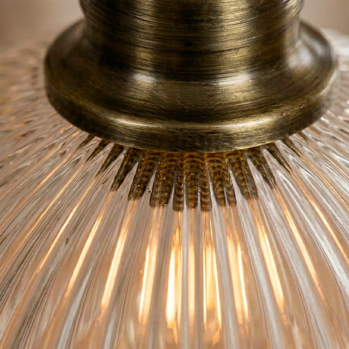 Suspension lumineuse en verre (D30 cm) Velden Transparent