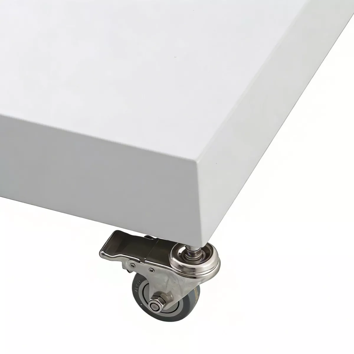 Parasol déporté carré aluminium avec socle (3 x 3 m) Elyra Métallisé brillant et Terracotta
