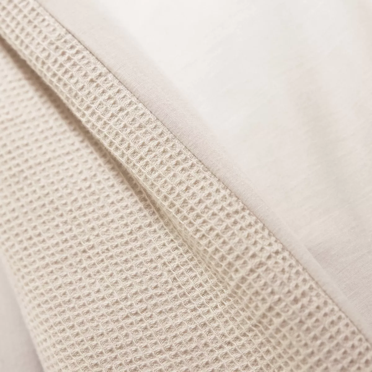 Copripiumino in cotone a nido d'ape (280 x 240 cm) Eva Beige