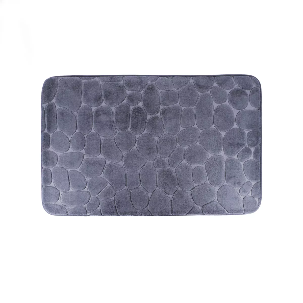 Tapis de bain mémoire de forme (50 x 80 cm) Galeo Gris foncé