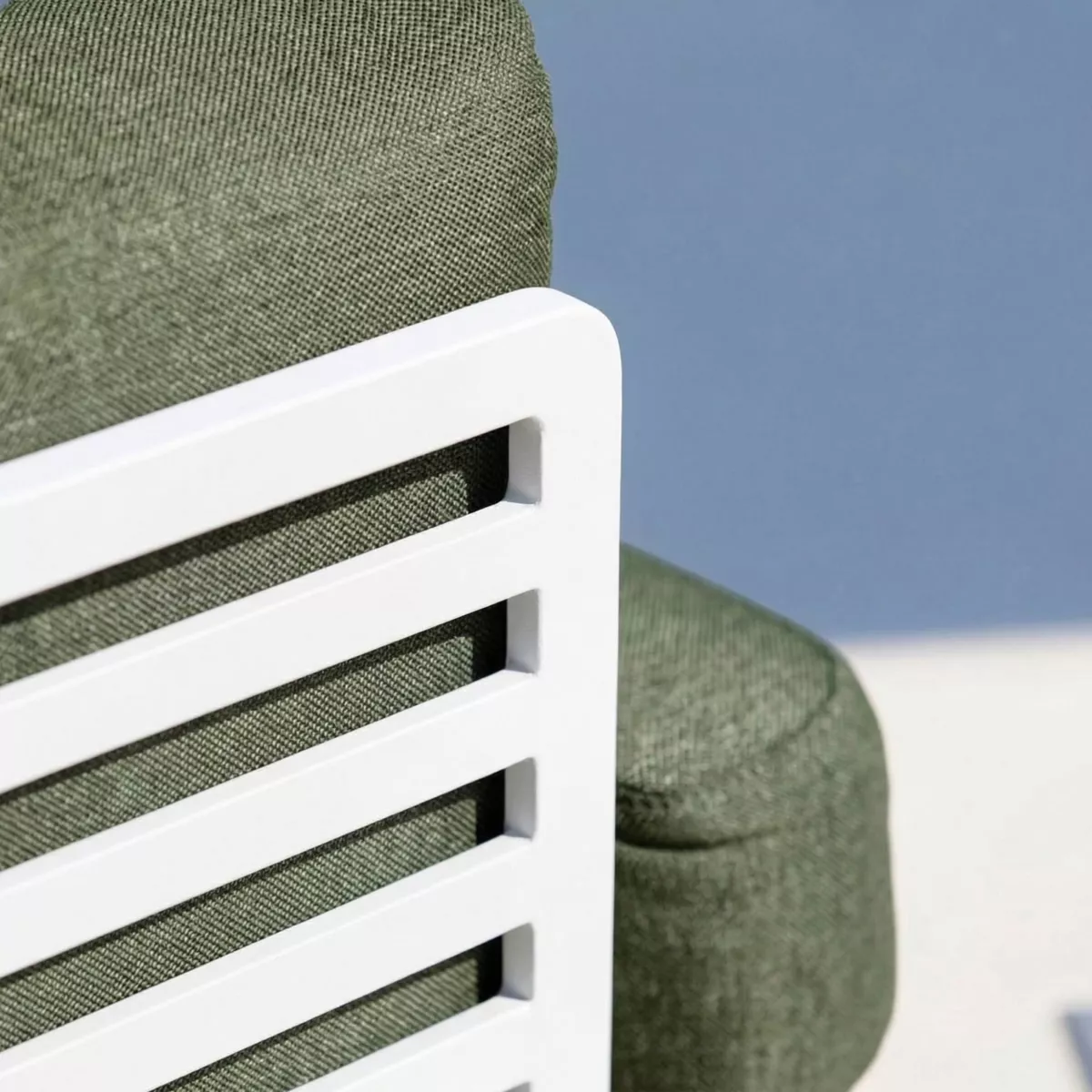 Divano da giardino in alluminio 2 posti Monte Carlo Bianco e verde rosmarino