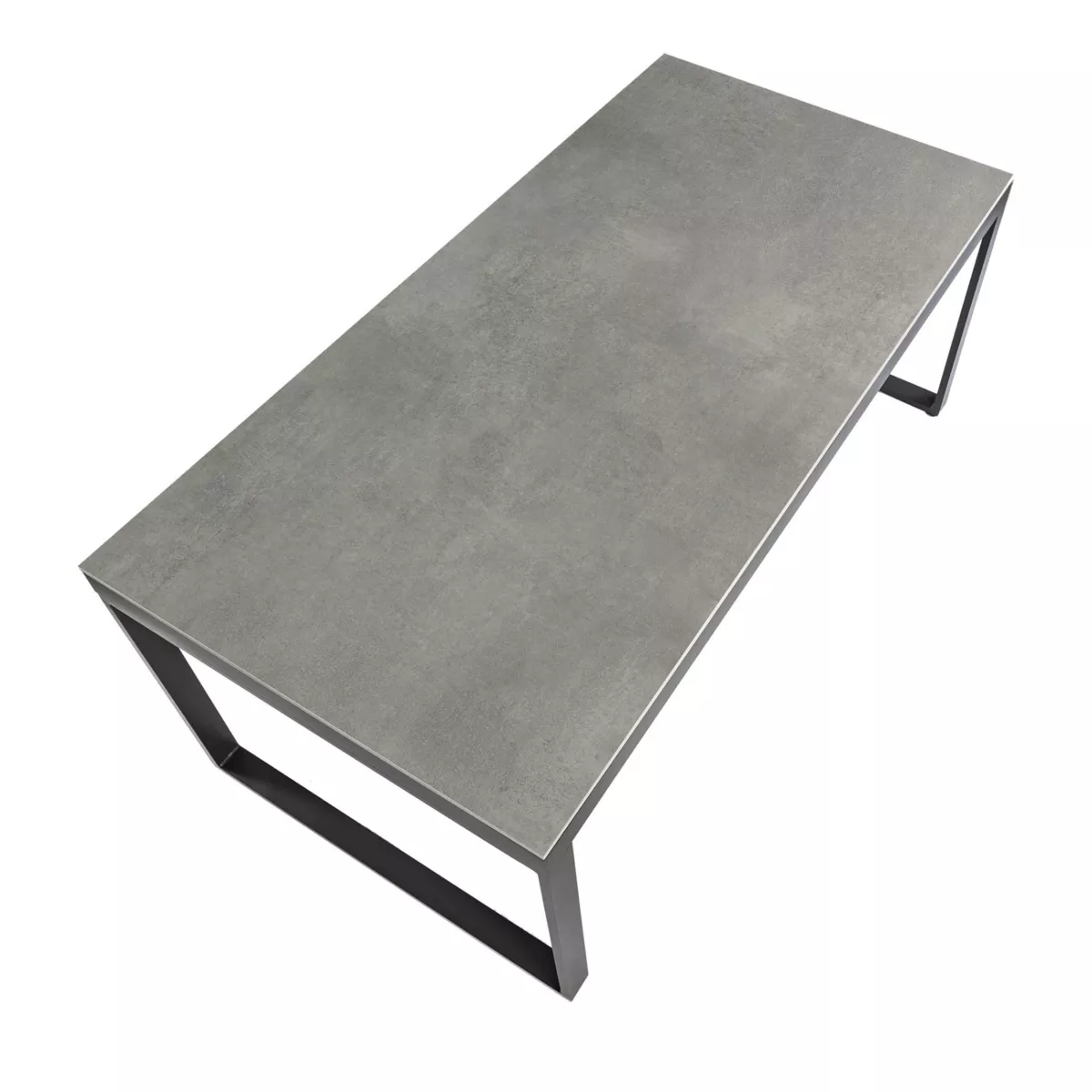 Mesa de jardín 8 plazas Aluminio/Cerámica Kore (180 x 90 cm) - Gris antracita