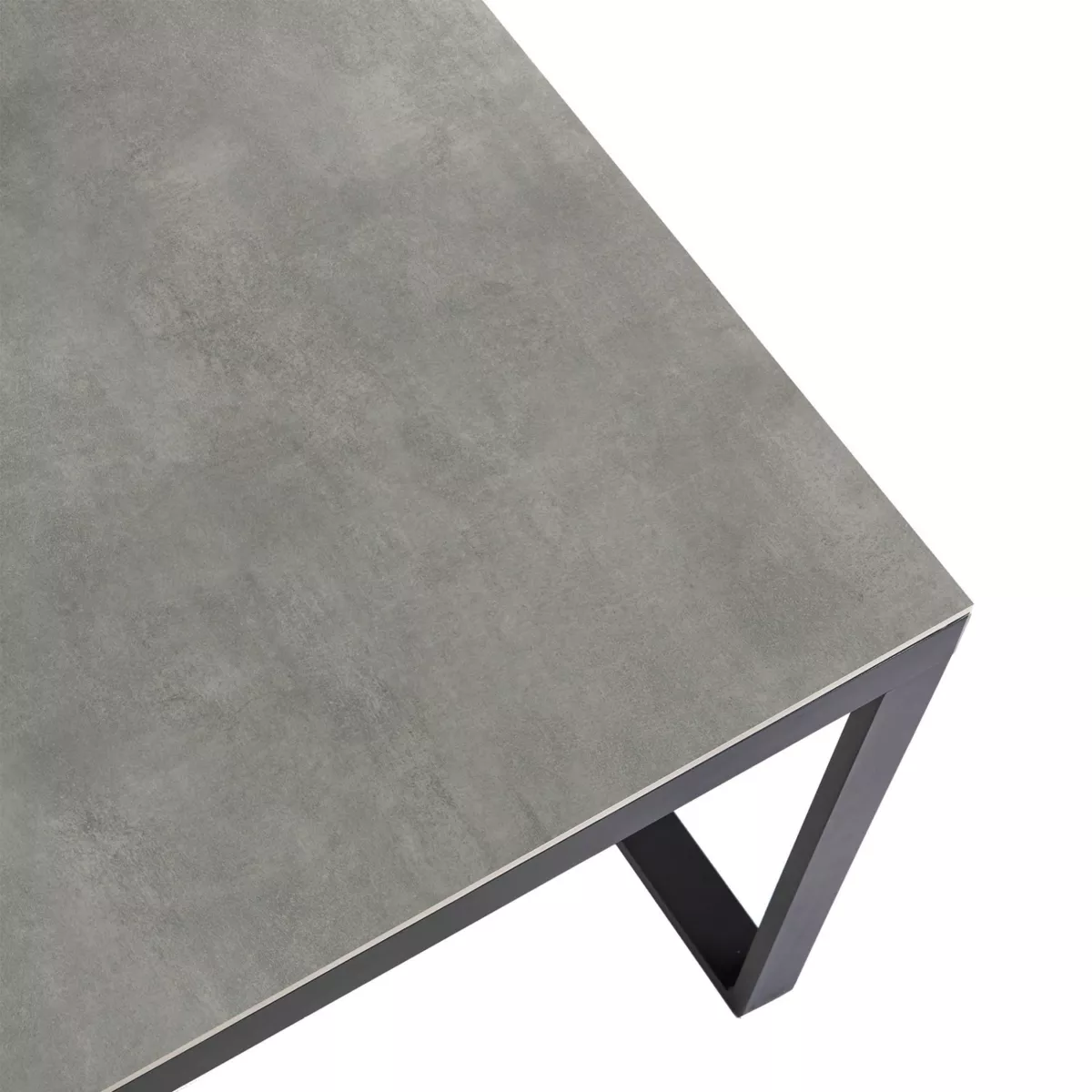 Tavolo da giardino 8 posti Allumino/Ceramica Kore (180 x 90 cm) - Grigio antracite