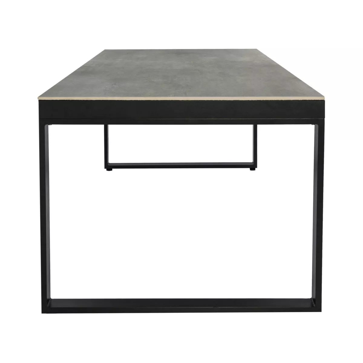 Mesa de jardín 8 plazas Aluminio/Cerámica Kore (180 x 90 cm) - Gris antracita