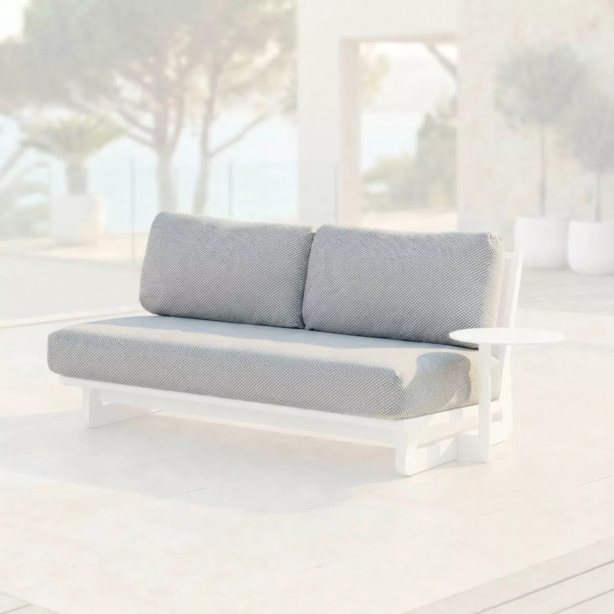 Copricuscini di ricambio per Divano 2 posti Long Beach Grigio chiaro